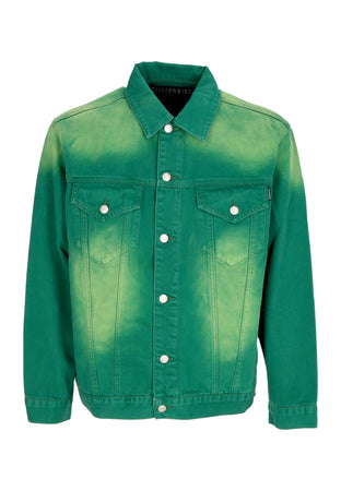 BILLIONAIRE BOYS CLUB Giubbotto Jeans Uomo Garment Dyed Denim Jacket Green da uomo