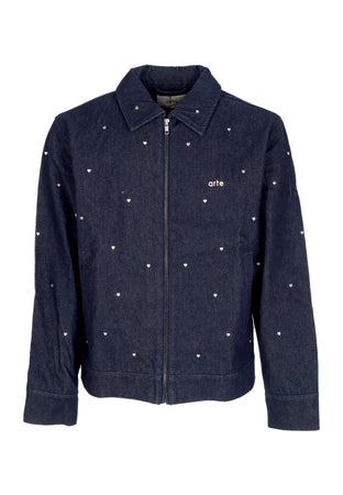 ARTE Giubbotto Jeans Uomo Heart Denim Jacket Navy da uomo
