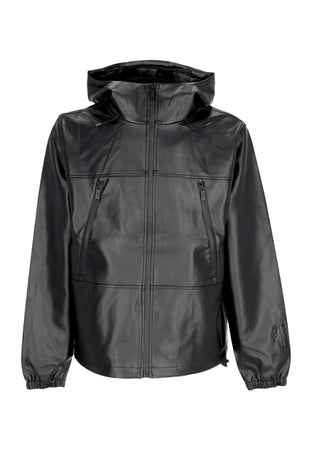 WASTED PARIS Giubbotto Uomo Kingdom Faux Leather Jacket Black da uomo