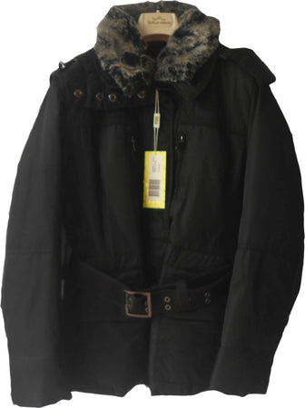 Giubotto da donna Bella e Viziosa invernale piumino nero con cintura vita e pellicciotto art. 2617 giubbino donna Bella e Viziosa giubbino donna L'Orchidea - Siderno, Commerciovirtuoso.it