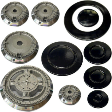 GLEM GAS KIT 5 BRUCIATORI +PIATTELLI SPARTIFIAMMA CUCINA A GAS 5 FUOCHI Casa e cucina/Utensili da cucina/Bruciatori da cucina Rossi Ricambi - Venetico Marina, Commerciovirtuoso.it