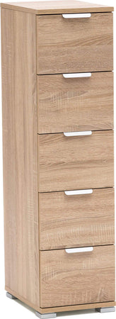 GLICH---cassettiera-5-cassetti-Marrone-chiaro-Milani-Home