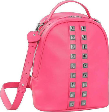 Gm Zaino Donna Nuovo Borchie Borchiata Zainetto Pelle Casual Rosa Franco Cosimo Panini