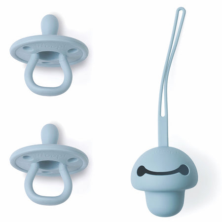 Set 2 ciucci e porta ciuccio in silicone Gloop!