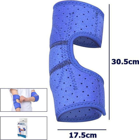 Gomitiera-Fascia-Elastica-Supporto-Tutore-Per-Gomito-Anallergico-Bambini-Blu-M