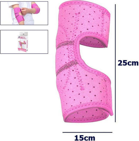 Gomitiera-Fascia-Elastica-Supporto-Tutore-Per-Gomito-Anallergico-Bambini-Rosa-S