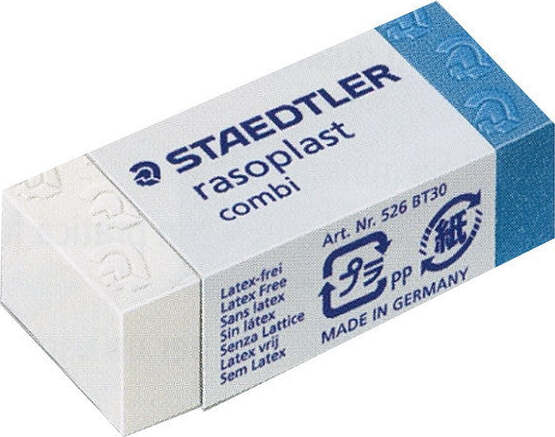 Gomma-Bianca/Blu-Rasoplast-526-BT30-30-pezzi-Staedtler