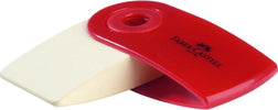 Gomma Sleeve Mini - 55x28x15mm - con custodia protettiva rossa e blu - Faber Castell Cancelleria e prodotti per ufficio/Penne matite scrittura e correzione/Correttori e gomme/Gomme Eurocartuccia - Pavullo, Commerciovirtuoso.it