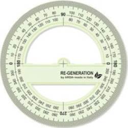 Goniometro Re-generation - 360 - 12 cm - Arda Cancelleria e prodotti per ufficio/Archivio ufficio e accessori per scrivania/Strumenti di misura/Goniometri e squadre Eurocartuccia - Pavullo, Commerciovirtuoso.it
