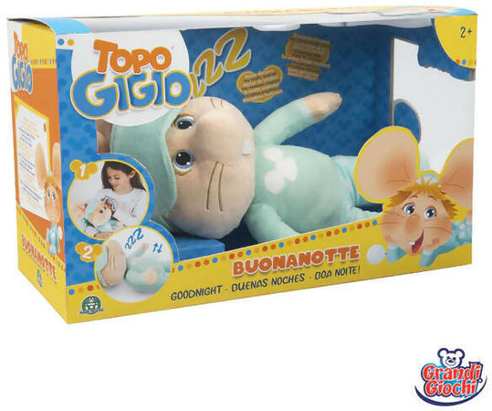Grandi Giochi Topo Gigio Buonanotte Peluche Fa La Nanna Russa E Il Pancino Si Muove Davvero, Tpg19000, 8056379123118