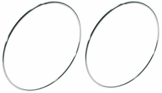 Grandi orecchini a cerchio in argento diam. mm 85,0