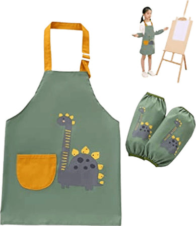 Grembiule Chef Bambini per Pittura E Cucina Verde Dinosauro Con Maniche Casa e cucina/Tessili per la casa/Tessili da cucina/Grembiuli Liquidator Italia - Nicosia, Commerciovirtuoso.it
