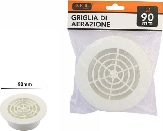 Griglia Di Ventilazione Rotonda Diametro 90 Mm Aspirazione Aria Aerazione 71397 Fai da te/Prodotti per la costruzione/Riscaldamento e raffreddamento/Registri griglie e sfiatatoi Trade Shop italia - Napoli, Commerciovirtuoso.it