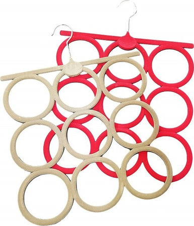 Gruccia-9-Anelli-Porta-Appendi-Tutto-In-Velluto-Salvaspazio-Sciarpe-Armadio