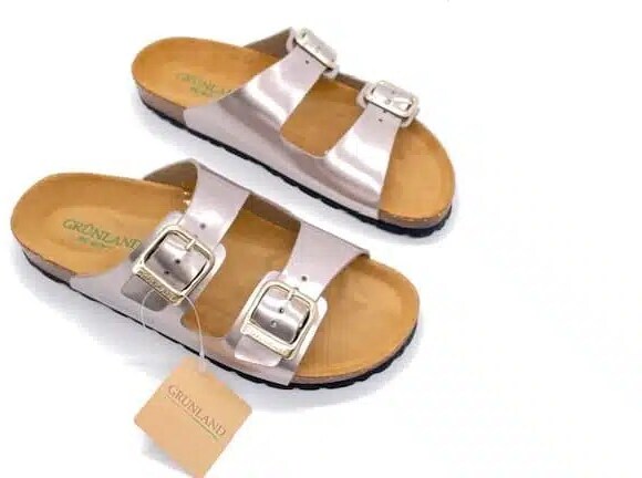 GRUNLAND Ciabatta Sara Due Fibbie Bronzo