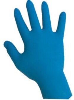 Guanti blu in nitrile taglia