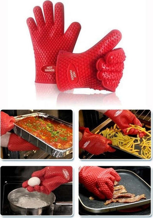 GUANTI-DA-FORNO-IN-SILICONE-PER-TEMPERATURE-ALTE-PROFESSIONALE-CUCINA-CASA-CENA