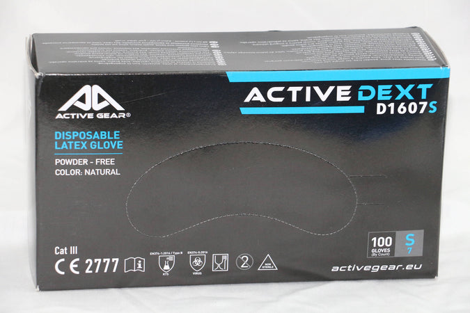 Guanti In Lattice Senza Polvere Bianchi Scatola 100 Pezzi Type B/KMTPS1 Contro il Rischio Chimico EN ISO 374-1: 2016 Active Gear