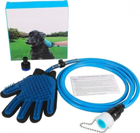 Guanto-Massaggiante-Doccia-Cl-018-Per-Animali-Tubo-Integrato-Aggancio-Universale