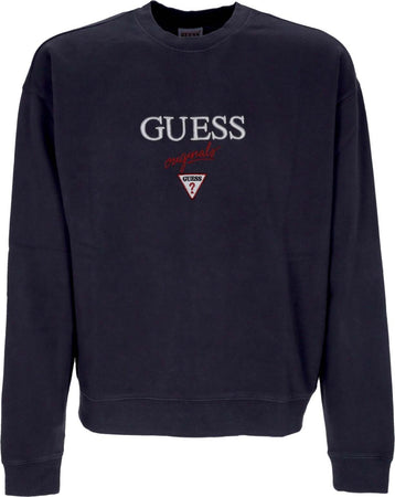 GUESS-ORIGINALS-Felpa-Girocollo-Uomo-Go-Baker-Logo-Crewneck-Jet-Black-Multi-da-uomo