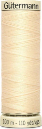 GUTERMANN---100mt---FILO-PER-CUCITO-100%-POLIESTERE---COLORE-BIANCO-PERGAMENA-610