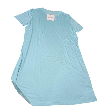 Camicia da notte donna Liu Jo DL0201 46, girocollo, manica corta, in cotone e modal, Made in Italy