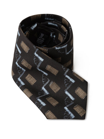 GIORGIO ARMANI Cravatta nera in seta Giorgio Armani da uomo