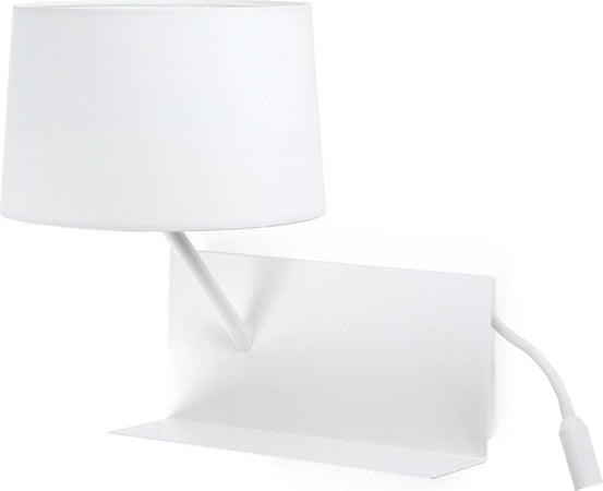 HANDY Lampada da parete bianca con lettore LED destra Illuminazione/Illuminazione per interni/Illuminazioni per pareti/Applique Led Mall Home - Napoli, Commerciovirtuoso.it