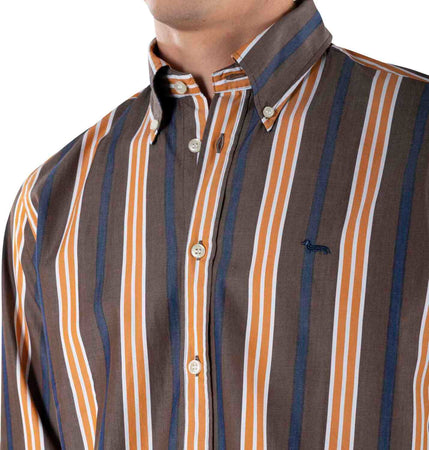 Harmont-&-Blaine-Camicie-Marrone-da-uomo