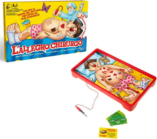 Hasbro Gaming L'allegro Chirurgo, Gioco In Scatola, Dai 6 Anni In Su, Multicolore, 39 X 4 X 24.1 Cm