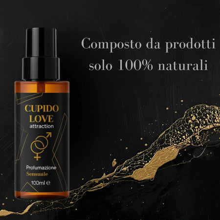 Cupido love - profumo attrattivo feromonico uomo da 100ml, fragranza fresca per attrazione e sicurezza personale, con feromoni naturali per aumentare l'attrattiva e la connessione tra le persone