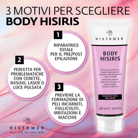 Histomer Body Hisiris 250 Ml. Crema Corpo Specifica Per Il Pre/post Epilazione Forte Azione Schiarente