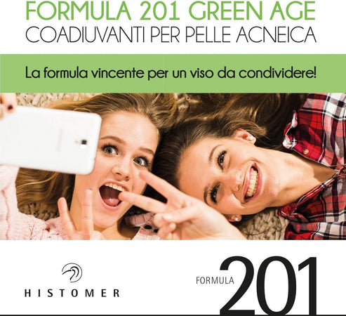 Histomer Formula 201 Green Age Kit Prodotti Viso Linea Coadiuvanti Dermo Cosmetici Kit Mousse Di Pulizia Viso, Grema Gel Azione Purificante E Struccante Green Age