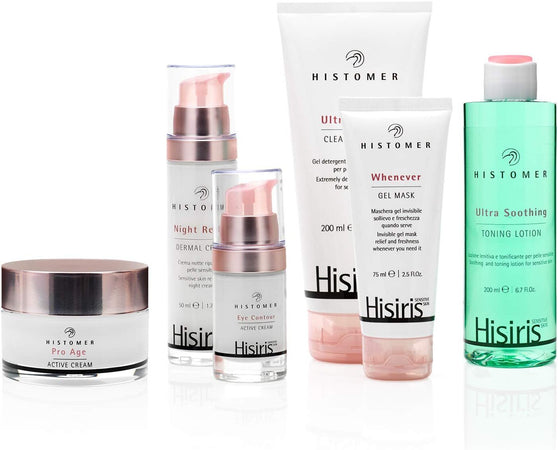 Histomer Hisiris Pro Age Active Cream 50ml Crema da Giorno SPF 10 Crema Riempimento Rughe e Anti-Macchie per Pelle Sensibile