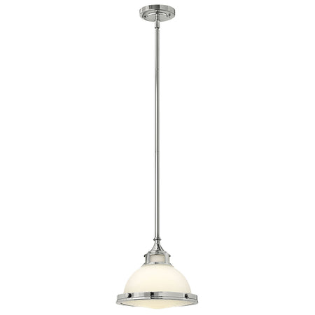 Sospensione Contemporanea Amelia In Metallo Cromo Vetro 1 Luce E27