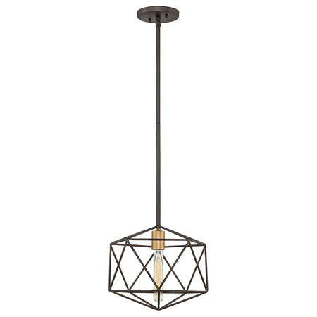 Sospensione Industrial Nordica Astrid Metallo Bronzo Opaco 1 Luce E27