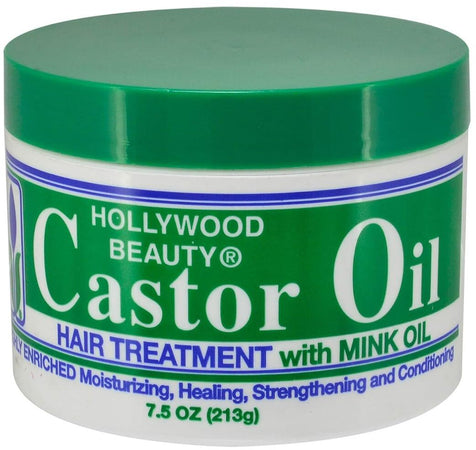 HOLLYWOOD BEAUTY CASTOR OIL HAIR TREATMENT HIGHLY ENRICHED 213G CREAM PER CAPELLI