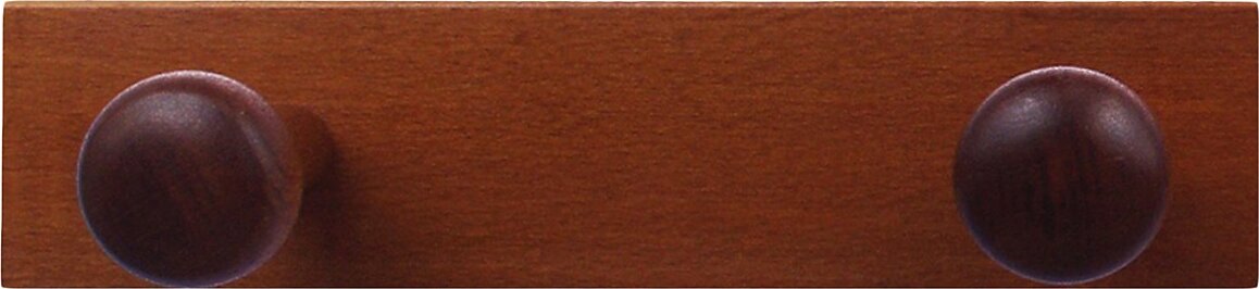 Home-System-R21472-Portabiti-Appendiabiti-in-Legno-a-2-Posizioni,-Noce