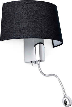 HOTEL Lampada da parete nero con lettore LED Illuminazione/Illuminazione per interni/Illuminazioni per pareti/Applique Led Mall Home - Napoli, Commerciovirtuoso.it