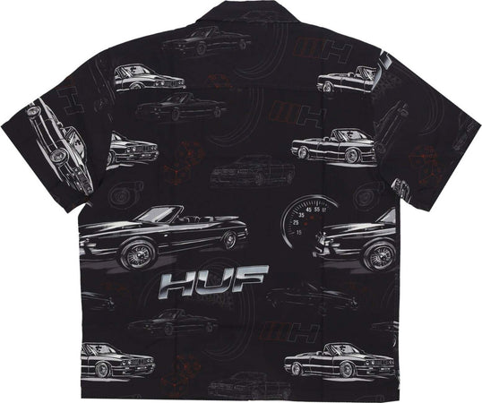 HUF-Camicia-Manica-Corta-Uomo-Drop-Top-Resort-Shirt-Black-da-uomo