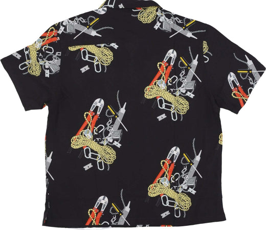 HUF-Camicia-Manica-Corta-Uomo-Skidrokyo-Resort-Top-Black-da-uomo