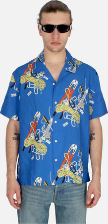 HUF-Camicia-Manica-Corta-Uomo-Skidrokyo-Resort-Top-Royal-da-uomo