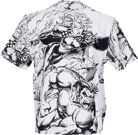 HUF-Camicia-Manica-Corta-Uomo-X-men-Resort-Shirt-X-Marvel-White-da-uomo