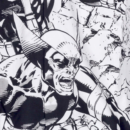 HUF-Camicia-Manica-Corta-Uomo-X-men-Resort-Shirt-X-Marvel-White-da-uomo