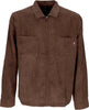 HUF-Camicia-Manica-Lunga-Uomo-Cornelius-Zip-Shirt-Eggplant-da-uomo