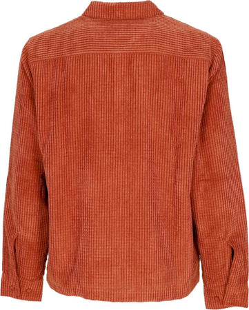 HUF-Camicia-Manica-Lunga-Uomo-Cornelius-Zip-Shirt-Rust-da-uomo