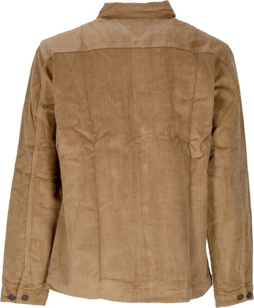 HUF-Camicia-Manica-Lunga-Uomo-Marina-Box-Overshirt-Khaki-da-uomo