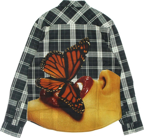 HUF-Camicia-Manica-Lunga-Uomo-Monarch-L/s-Flannel-X-Playboy-Black-da-uomo