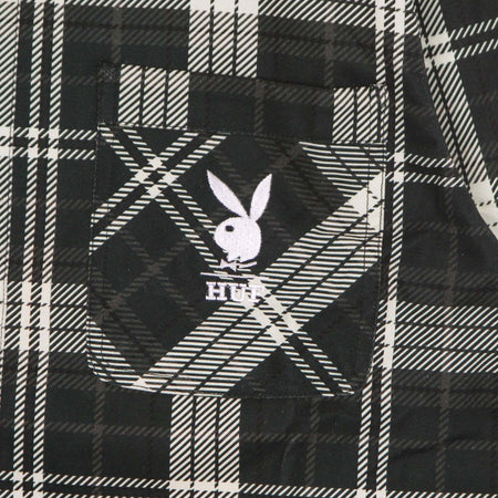 HUF-Camicia-Manica-Lunga-Uomo-Monarch-L/s-Flannel-X-Playboy-Black-da-uomo