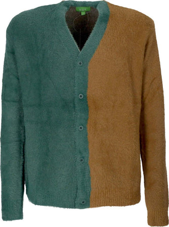 HUF-Cardigan-Uomo-Feels-Good-Cardigan-Brown-da-uomo